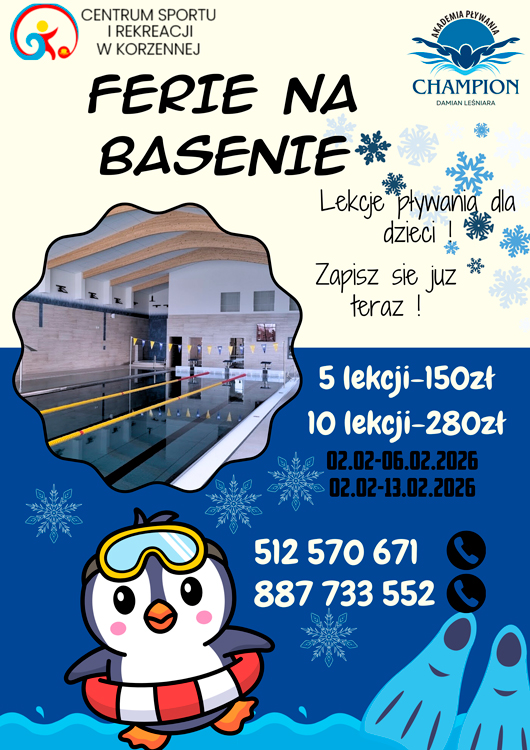 Ferie na basenie w Korzennej