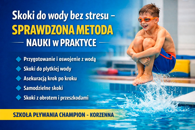 Nauka skoków do wody w Korzennej